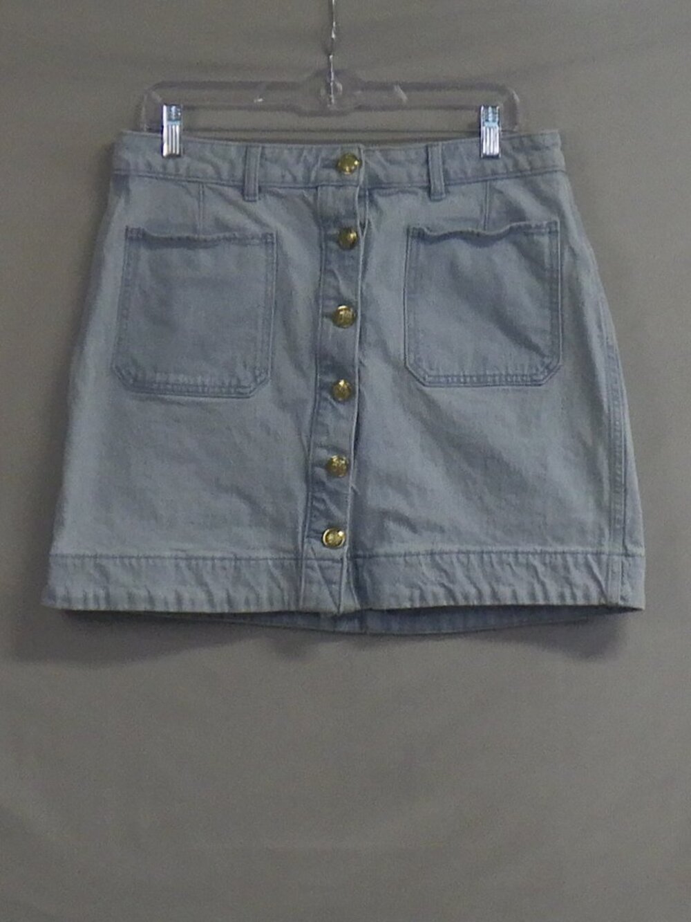 Free Assembly Button Front Denim Skirt   A648